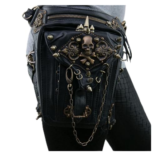 ApuaVireo&Co Drop Leg Bag PU Rivet Damen Retro Rock Taillengürteltasche Herren Motorrad Crossbody Umhängetaschen Handytasche ApuaVireo&Co Drop Leg Bag PU Rivet Damen Retro Rock Taillengürteltasche Herren Motorrad Crossbody Umhängetaschen Handytasche von ApuaVireo&Co