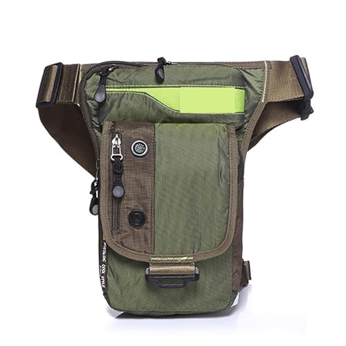 ApuaVireo&Co Drop Leg Bag wasserdichte Fanny Taille Pack Hüftgurt Bum Taschen Motorrad Oxford Männer Bein Oberschenkel Tasche(Green) von ApuaVireo&Co