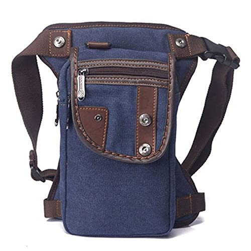 ApuaVireo&Co Herren Oxford/Nylon/Canvas Drop Leg Bag Fanny Hüfttasche Oberschenkel Hüftgürtel Lässige Umhängetasche Motorradfahren Reise(Deepblue) von ApuaVireo&Co