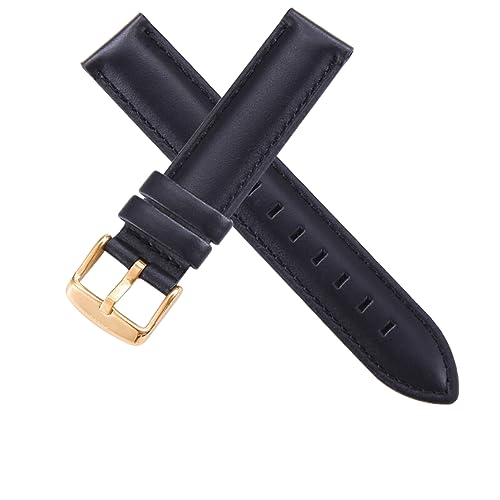 ApuaVireo&Co Herren- und Damen-Lederarmband 13 mm 14 mm 16 mm 17 mm 18 mm 19 mm 20 mm(Black-gold buckle.,20mm) von ApuaVireo&Co