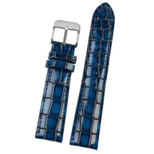 ApuaVireo&Co Leder-Uhrenarmbänder for Herren, 18–22 mm, Leder-Boxband(Green-black,22mm) von ApuaVireo&Co