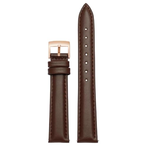 ApuaVireo&Co Lederarmband 12 mm/14 mm/15 mm/16 mm/18 mm/20 mm, schmales Damen-Lederarmband mit roségoldener Schnalle(Red,12 mm) von ApuaVireo&Co