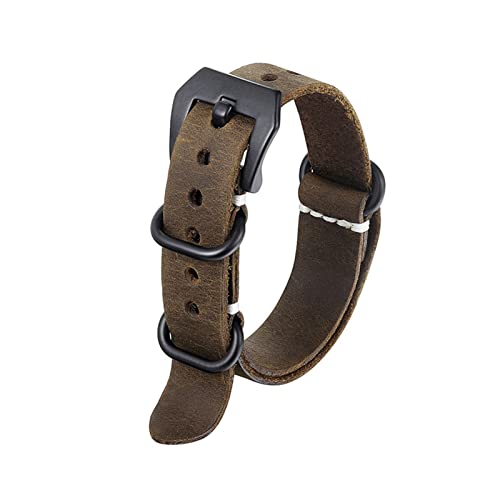 ApuaVireo&Co Lederarmband Nato Uhrenarmband, 18mm - 24mm, Vintage Leder Herren Uhrenarmbänder, Uhrenzubehör, Leder von ApuaVireo&Co