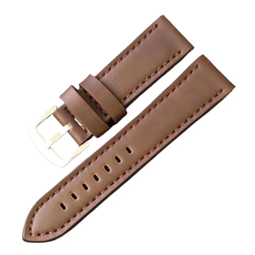 ApuaVireo&Co Lederarmband Schnellverschluss Herren Uhrenarmbänder Vintage Leder Armbanduhr(Dunkelbraun,18 mm) von ApuaVireo&Co
