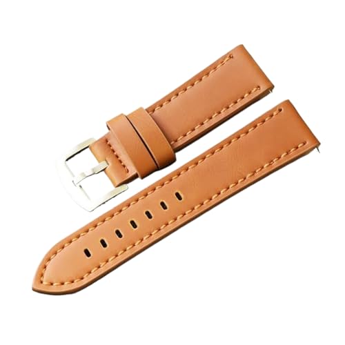 ApuaVireo&Co Lederarmband Schnellverschluss Herren Uhrenarmbänder Vintage Leder Armbanduhr(Light brown,22 mm) von ApuaVireo&Co
