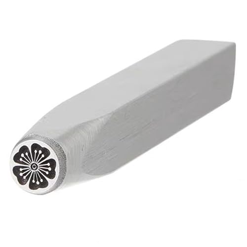 ApuaVireo&Co Metall-Designstempel, galvanisierter Kohlenstoffstahl, Stahl-Metallstempel for Metallschmuck, Leder und Holz(Flower1) von ApuaVireo&Co
