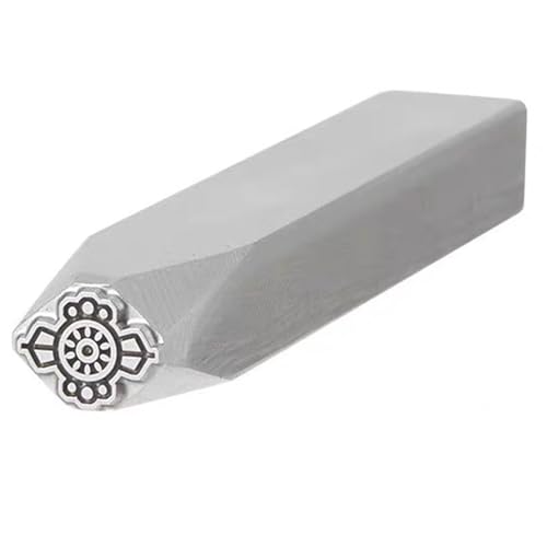 ApuaVireo&Co Metall-Designstempel, galvanisierter Kohlenstoffstahl, Stahl-Metallstempel for Metallschmuck, Leder und Holz(Flower11) von ApuaVireo&Co