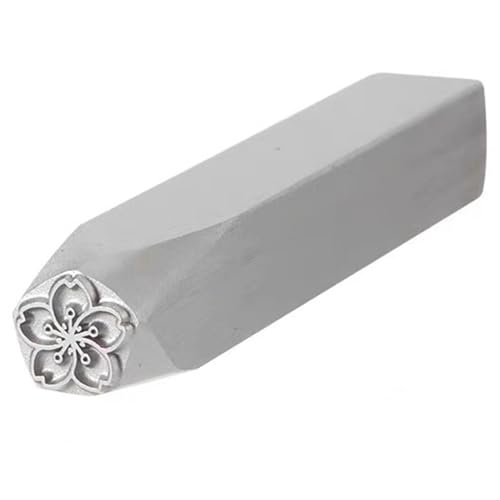 ApuaVireo&Co Metall-Designstempel, galvanisierter Kohlenstoffstahl, Stahl-Metallstempel for Metallschmuck, Leder und Holz(Flower5) von ApuaVireo&Co