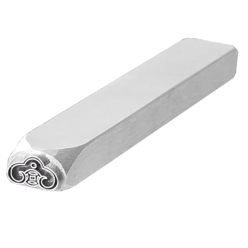 ApuaVireo&Co Metalldesign-Stempel, galvanisierter Kohlenstoffstahl, Metallstempel aus Stahl, Schmuckstempel-Set, DIY-Kunststanzer for Leder und Holz(Figure4) von ApuaVireo&Co