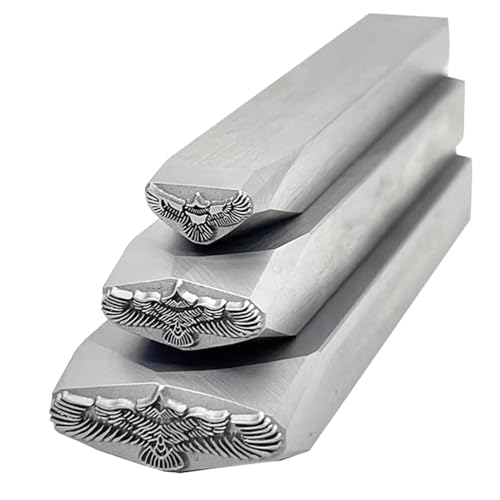 ApuaVireo&Co Metalldesign-Stempel, galvanisierter Kohlenstoffstahl, gehärteter Stahl, Metallstempel for Aluminium, Gold und Silber – 3er-Pack von ApuaVireo&Co