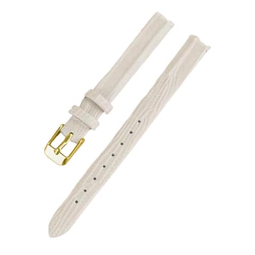 ApuaVireo&Co Schmales Uhrenarmband aus Leder mit Eidechsenprägung for Damen, 8 mm, 10 mm, 12 mm, 14 mm, 16 mm(Apricot Gold,16 mm) von ApuaVireo&Co