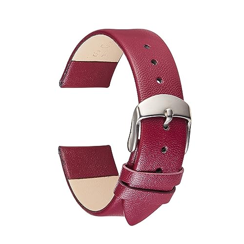 ApuaVireo&Co Schnellverschluss-Ersatzarmband for Damen und Herren, Vintage-Uhrenarmbänder aus Leder mit rostfreier Schnalle(Purple,14 mm) von ApuaVireo&Co