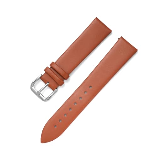 ApuaVireo&Co Uhrenarmband 8 mm – 22 mm, weiches, dünnes Lederarmband for Herren und Damen(Light brown,10mm) von ApuaVireo&Co