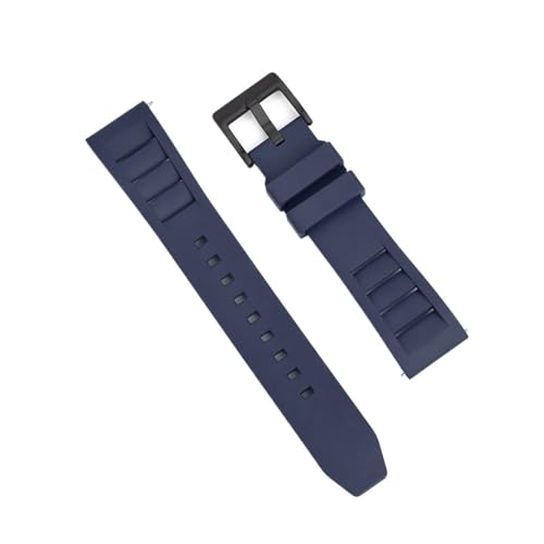 ApuaVireo&Co Uhrenarmband aus Fluorkautschuk, Taucherarmband mit Schnellverschluss(Blue,22mm) von ApuaVireo&Co