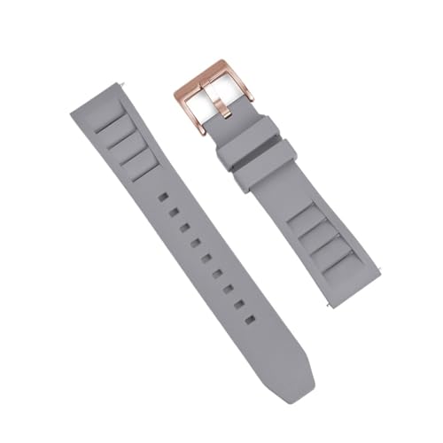 ApuaVireo&Co Uhrenarmband aus Fluorkautschuk, Taucherarmband mit Schnellverschluss(Grey,22mm) von ApuaVireo&Co