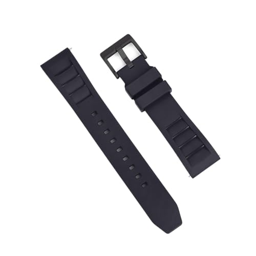 ApuaVireo&Co Uhrenarmband aus Fluorkautschuk, Taucherarmband mit Schnellverschluss(Schwarz,22mm) von ApuaVireo&Co