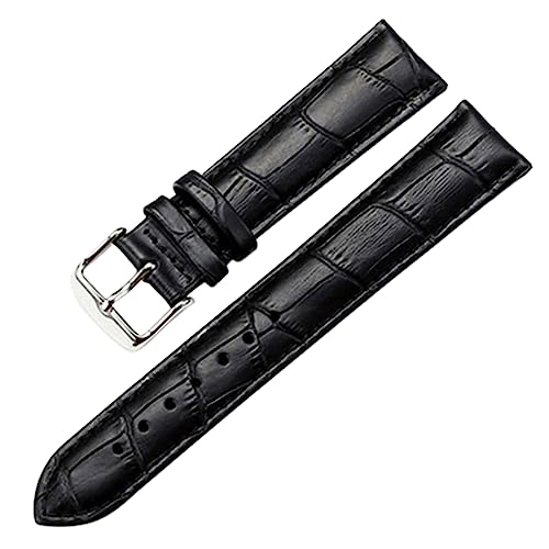 ApuaVireo&Co Uhrenarmband aus Kunstleder mit Schnalle, Schwarz, Braun, Weiß, for Damen und Herren(Brown 18mm,18 mm) von ApuaVireo&Co