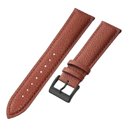 ApuaVireo&Co Uhrenarmband aus Leder, 16 mm, 18 mm, 20 mm, 22 mm, 24 mm, Uhrenarmband for Damen und Herren(Light brown-black,14mm) von ApuaVireo&Co