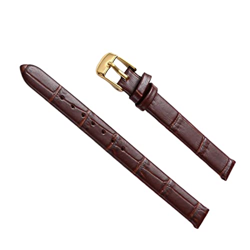 ApuaVireo&Co Uhrenarmband aus echtem Leder, 8–20 mm, Uhrenarmband aus Rindsleder mit Werkzeug, stilvolles und langlebiges Ersatzarmband for Uhren(Black gold,20 mm) von ApuaVireo&Co