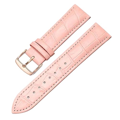 ApuaVireo&Co Universelles Ersatz-Lederarmband for 12–22 mm Uhrenarmbänder(Pink-Rose-Gold,21mm) von ApuaVireo&Co
