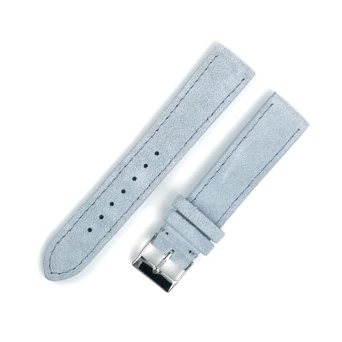 ApuaVireo&Co Wildleder Uhrenarmband 18mm 20mm 22mm Armband Edelstahl Schnalle Männer Frauen Uhr Zubehör(Green,20mm) von ApuaVireo&Co