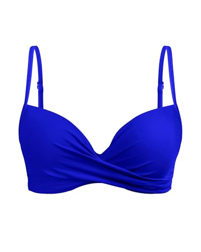 Aqua Eve Damen-Bikinioberteil mit Bügel, Push-Up-BH, Badeanzug, Oberteil, gepolstert, Badeanzug, Königsblau, S von Aqua Eve