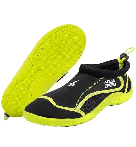Aqua Speed 28 modische Aqua Schuhe + Microfaserhandtuch | Herren | Damen | Jungen | Mädchen | Jugendliche | Profilsohle, Farbe:28 Aqua Shoe - 18, Größe:39 von Aqua Speed