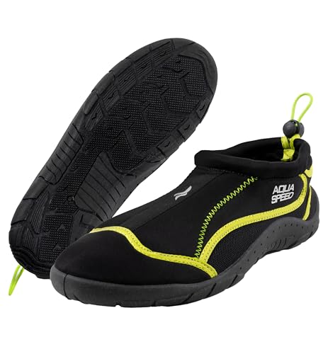 Aqua Speed 28 modische Aqua Schuhe + Microfaserhandtuch | Herren | Damen | Jungen | Mädchen | Jugendliche | Profilsohle, Farbe:28 Aqua Shoe - 78, Größe:44 von Aqua Speed