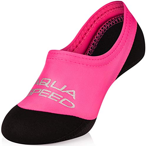 Aqua Speed Aquasocken Kinder Mädchen | Neoprensocken | rutschfeste Socken Schwimmen | Strandsocken | Neopren Socks | Badesocken elastisch | Wassersocken leicht | Pink; Gr. 26-27 | Neo von Aqua Speed