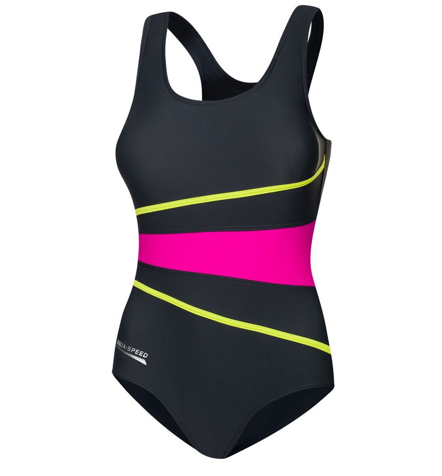 Aqua Speed Badeanzug STELLA sportlicher Damen Badeanzug Einteiler Soft Cups Racerback von Aqua Speed