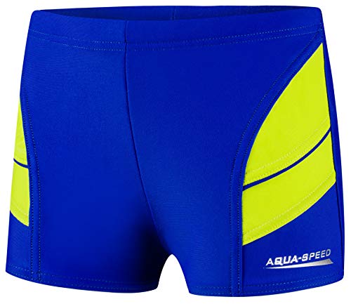 Aqua Speed Badehose Badepants Jungs eng kurz + gratis eBook | Kurze Schwimmhose Kinder Jungen | UV Schwimmbekleidung 28. Blau Grün Gr. 104 | Andy von Aqua Speed