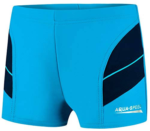 Aqua Speed Badehosen Kinder Jungen + gratis eBook | Schwimmhosen Sport | Boys Swimming Trunks | UV Badebekleidung | 24. Blau Navy Gr. 152 | Andy von Aqua Speed