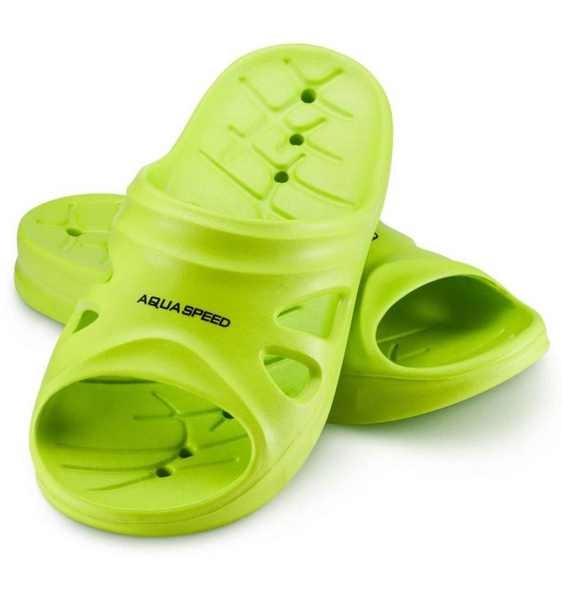 Aqua Speed Badelatschen FLORIDA + Mikrofaserhandtuch Damen Herren Kinder Badepantolette von Aqua Speed