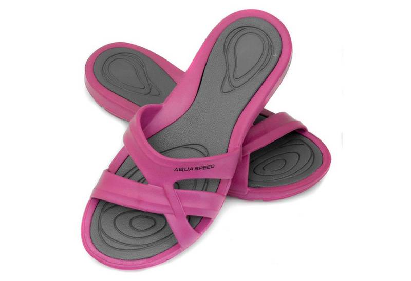Aqua Speed Damen-Wellnesslatschen – Hygienisch & luftig für Therme Gr. 36 Badepantolette (Leichte Spa-Schuhe für Frauen – Perfekt für Alltag & Urlaub) Weiches Fußbett – Wohlfühlkomfort für Sauna, Pool & Bad von Aqua Speed