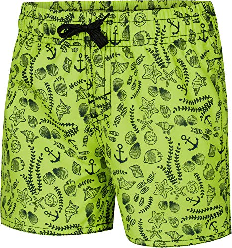 Aqua Speed Badeshorts Jungen + gratis eBook | Badehose | Swim Shorts | Boys Swimwear | Schwimmhosen mit Taschen | Shells | Gr. 12 14 Jahre | Finn von Aqua Speed