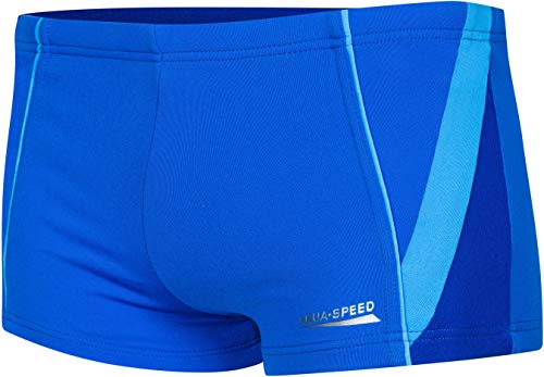 Aqua Speed Boxer Badehose eng Jungen + gratis eBook | Wettkampf Schwimmhosen kurz | Kastenbadehose Kinder Gr. 146 | 42. Marineblau Blau | Diego von Aqua Speed