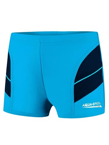 Aqua Speed Enge Badehose für Jungs + gratis eBook | Boxer Schwimmhose Jungen | Kids Swimwear | UV Badebekleidung | 24. Blau Navy Gr. 110 | Andy von Aqua Speed