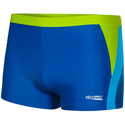 Aqua Speed Enge Badehosen Männer + gratis eBook | Moderne Schwimmhose Herren | Blaue Schwimmbekleidung | Dario, Gr. XXXL, 28 Blue Light Blue Green von Aqua Speed