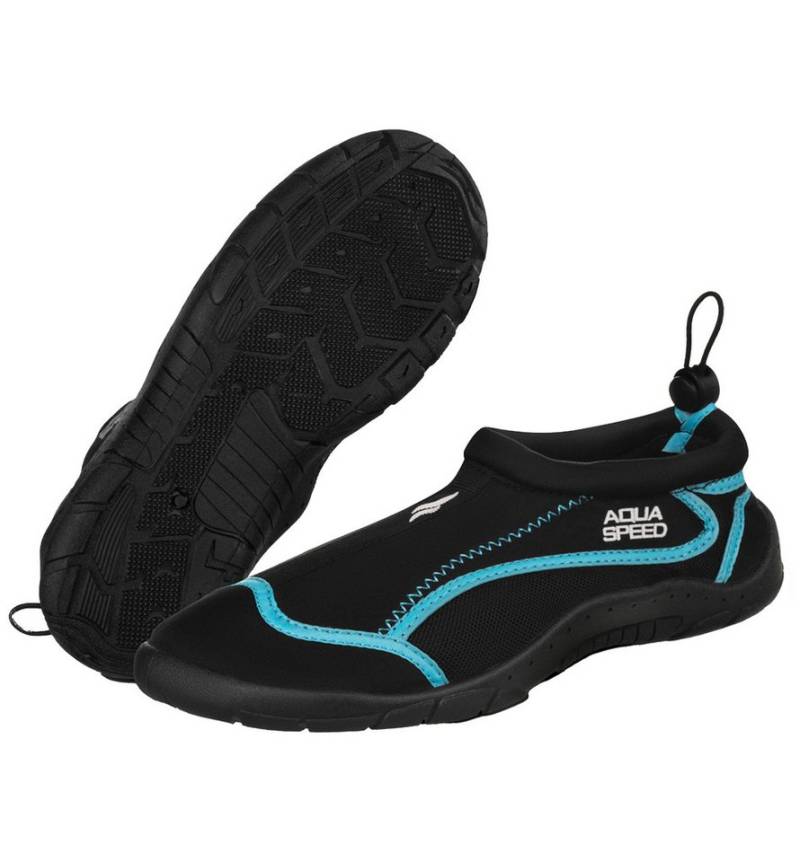 Aqua Speed Leichte Badeschuhe Herren Gr. 44 – Mit praktischer Grip-Sohle Wasserschuh (Strand & Abenteuer – Herren-Badeschuh-Set für Sommertrips) Allround-Sommerlösung – Herren Schuhe für Sand & Stein von Aqua Speed