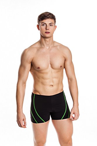 Aqua-Speed Herren Ryan Aquashorts Badeshorts, schwarz/grün, L von Aqua Speed