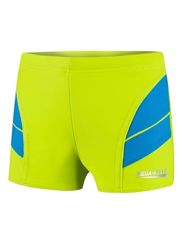 Aqua Speed Kinder Jungen Badehose + gratis eBook | Kurze Schwimmhose für Jungs | Schwimmen Trunks | UV Badebekleidung 82. Grün Blau Gr. 104 | Andy von Aqua Speed