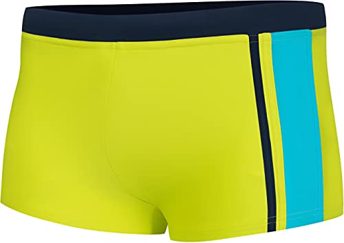 Aqua Speed Max Jungen Badehose | Schwimmhose | 110-152 cm | Modern UV-Schutz | Chlor resistent | Kordelzug 82. H.Grün/Schwarz/H.Blau - Max Gr. 116 von Aqua Speed