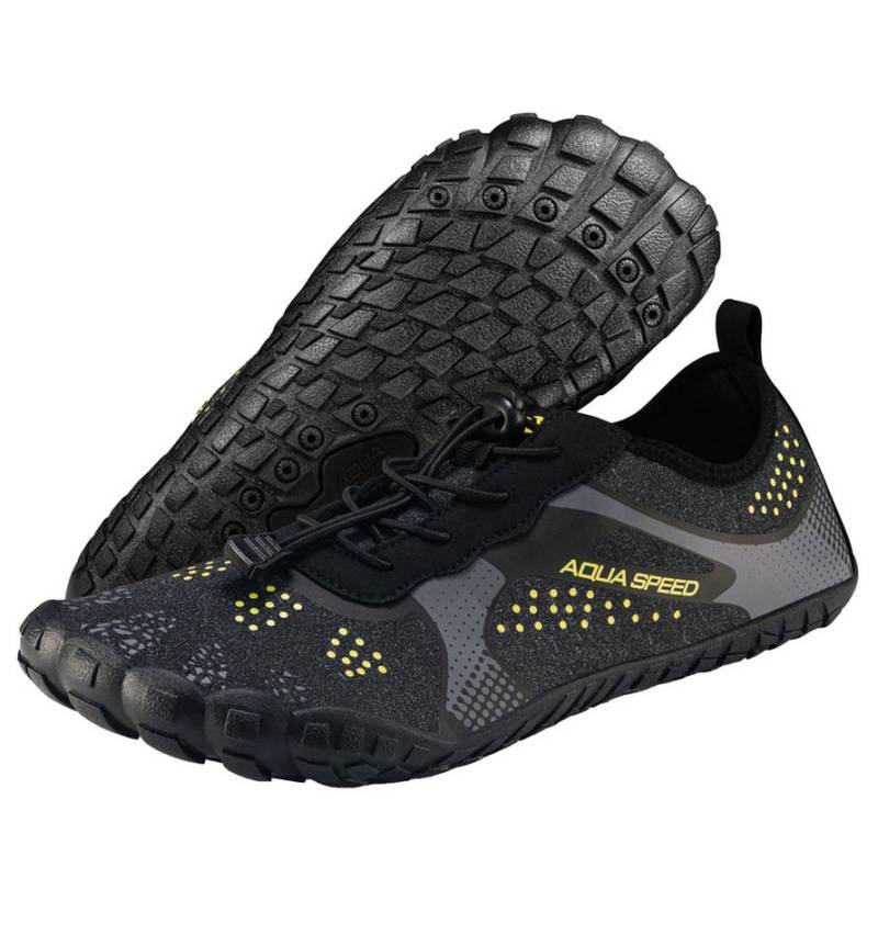 Aqua Speed Nautilus Aqua Sneaker Gr. 45 – Graphite + Handtuch im Set Wasserschuh (Multifunktionale Sommerschuhe – für City, Wasser & Wellness) Moderne Optik & zuverlässige Funktion – ideal kombiniert von Aqua Speed
