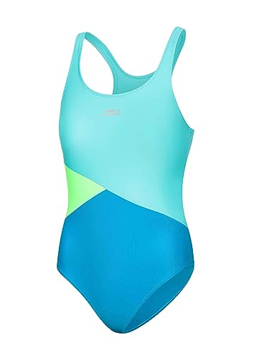 Aqua Speed Pola Badeanzug Mädchen | Einteiler | 104-158 | UV-Schutz | Blickdicht | Chlorresistent | Anti-Pilling | Schwimmanzug Blue - Turquoise - Light Green - 28 Gr. 146 von Aqua Speed