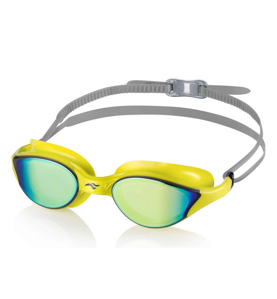 Aqua Speed Schwimmbrille Vortex Race-Goggles verspiegelt gelb – Spiegelglas & UV-Schutz, Leicht anpassbar – auch für schmale oder breite Gesichter von Aqua Speed