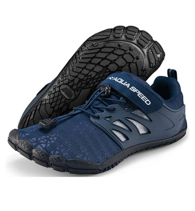 Aqua Speed Taipan Strandschuhe Gr. 35 – Navy mit Mikrofaserhandtuch Wasserschuh (Multifunktionale Strandschuhe – komfortabel & stabil im Wasser) Angenehm gepolstert – Kein Scheuern, kein Drücken, kein Rutschen von Aqua Speed