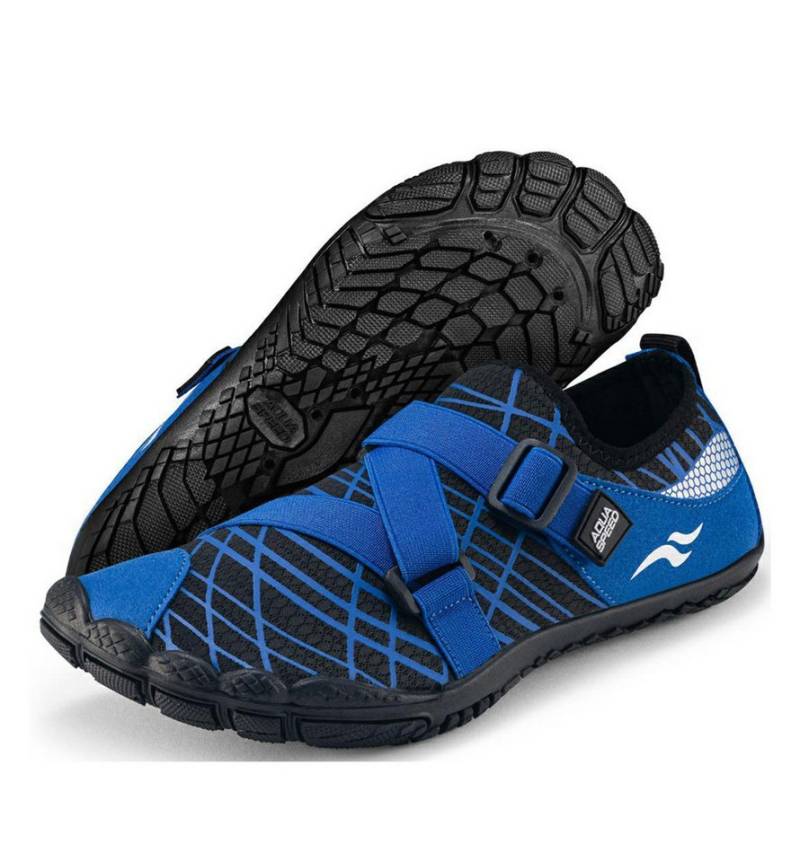 Aqua Speed Tortuga Schwimmschuhe Gr. 38 – Blau + Handtuch im Set Wasserschuh (Wasserschuhe mit griffiger Sohle – ideal für SUP, See & Therme) Schnelltrocknend & barfußtauglich – angenehm & hygienisch von Aqua Speed