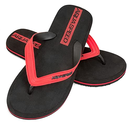 Aqua Speed Zehenstegsandale Herren - Sandals Men - Männer Badesandalen - Badeschlappen Sauna - gelbe Badeschuhe Zehentrenner rutschfest - Schwimmbad - Baden - Gelb, Gr. 45 - Faro von Aqua Speed