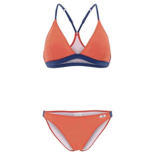 Aquafeel Damen Bikini, Orange/Marine, 40 / B EU von Aquafeel