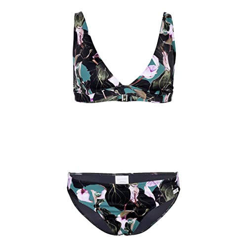 Aquafeel Damen Dark Flower Bikini, schwarz, 10 UK/B von Aquafeel